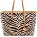 Michael Kors Bags | Michael Kors Jet Set Travel Tote Bag Vanilla Tiger Logo Multifunction | Color: Cream/Gold | Size: 18”Lx11”Hx6”D