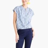 J. Crew Tops | J Crew Mercantile Floral Chambray Camp Shirt | Color: Blue/White | Size: M