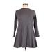 Charlotte Russe Casual Dress - Fit & Flare: Gray Marled Dresses - Women's Size Small