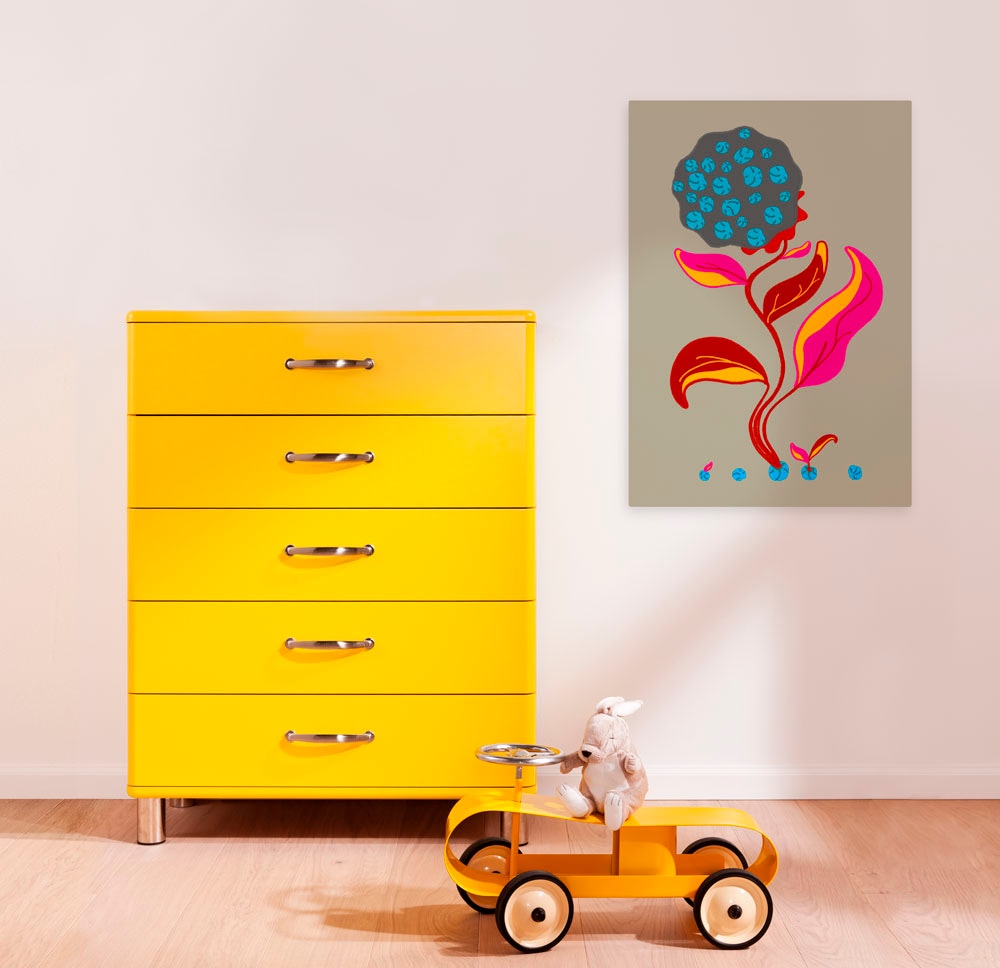 Leinwandbild KOMAR "Volcano Seeds - Größe 40 x 60 cm", bunt (farbe bild(er): bunt), B:40cm, Holz, Papier, Bilder, Keilrahmenbild mi Echtholzrahmen Image