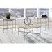 Signature Design by Ashley Varlowe 3 Piece Coffee Table Set Wood/Glass/Metal in Brown/Gray | Wayfair T278-13