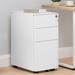 Inbox Zero Domeniks 3-Drawer Mobile Vertical Filing Cabinet Metal/Steel in White | 24 H x 12 W x 18 D in | Wayfair 3195ECFB46404FD4B8A4FB1C70D6D107