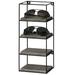 17 Stories 4 Shelf Sunglasses Rack Jewelry Holder Wood/Metal in Black/Brown/Gray | 6.45 H x 3.54 W x 14.33 D in | Wayfair