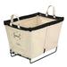 Steele Canvas Basket Canvas Small Carry Basket - 2 Bu Canvas/Metal in White | 5 H x 15 W x 23 D in | Wayfair 902CNATLBLKM