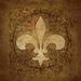 Fleur De Lis Living Golden Fleur De Lis - Wrapped Canvas Print Canvas | 20 H x 20 W x 1.25 D in | Wayfair B3ABA61B06EF475AA972F4243FC18492