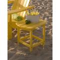 POLYWOOD® South Beach 18" Outdoor Side Table Plastic in White/Yellow | 18 H x 15 W x 19 D in | Wayfair SBT18LE