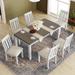 August Grove® Adrieana Extendable Dining Set Wood/Upholstered in Brown/White | 30.05 H in | Wayfair ED3E35613D694C29A69CA09940161790