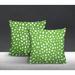 Everly Quinn Indoor/Outdoor Animal Print Square Throw Cushion Polyester/Polyfill blend in Green | 19 H x 19 W x 5.25 D in | Wayfair