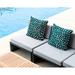 Everly Quinn Indoor/Outdoor Animal Print Square Throw Cushion Polyester/Polyfill blend in Green | 19 H x 19 W x 5.25 D in | Wayfair