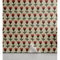 Winston Porter Graphical Modern Illustration of Repeating Tulips Living Room Kitchen Accent Peel & Stick Wallpaper Panel | 13 W in | Wayfair