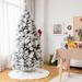 The Holiday Aisle® 7' H White Realistic Artificial Flocked Christmas Tree, Metal | 33.6 W x 33.6 D in | Wayfair D6B830D038084A548BFB8FE0B912E29B