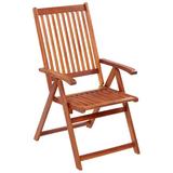 VidaXL Patio Folding Chairs Camping Garden Lawn Chair Solid Wood Acacia in Brown | 43.7 H x 22.4 W x 27.2 D in | Wayfair 3065515