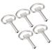 Electrical Cabinet Key 5.5mm Hole Zinc Alloy Water Meter Box Safety Key 5Pcs - Silver Tone - Slotted,5Pcs