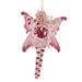 Kurt Adler 5-Inch Amy Brown Red Fairy with Candy Cane Ornament - N/A