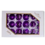 Kurt Adler 60-80MM Shiny and Matte Purple Balls, 20 Piece Set - N/A