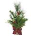 Kurt Adler 18-Inch Berries and Plaid Ribbon Green Tree