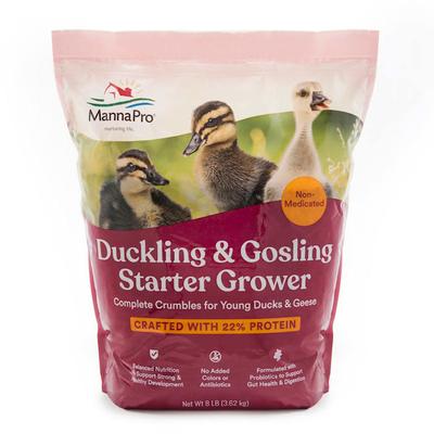 Manna Pro Starter Grower Duck Food, Pellets & Chick Feed, 8 lbs.