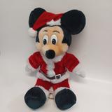 Disney Toys | Disneyland Walt Disney World Vintage Christmas Mickey Mouse Plush | Color: Black/Red | Size: Osbb