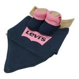 Levi's Accessories | Levi's Baby Girl Bib & Booties | Color: Blue/Pink | Size: Osbb