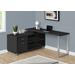 "Computer Desk / Home Office / Corner / Storage Drawers / 72""L / L Shape / Work / Laptop / Metal / Laminate / Black / Grey / Contemporary / Modern - Monarch Specialties I 7717"