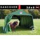 Dancover - Abri pour bétail 3,6x6x2,68m, pvc, Vert - Vert