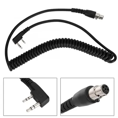 Câble de bobine CC-MOT K pour HYT Kenwood Relm Baofeng 2-Pin à 5-Pin bidirectionnel Radios portables
