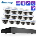 Techage-Kit de caméra de surveillance POE HD 4MP 16CH sécurité à domicile système vidéo CCTV