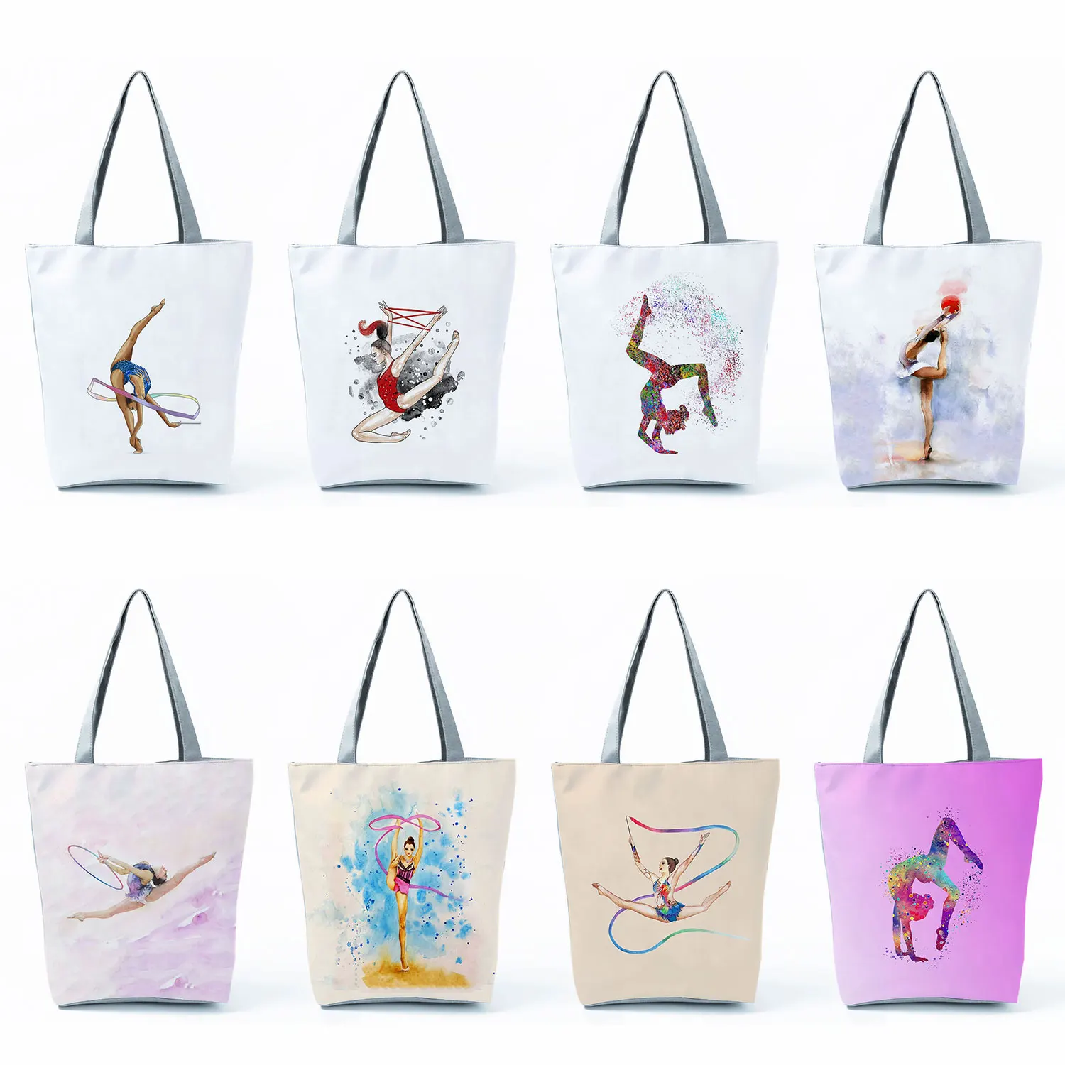 Sac à main imprimé de gymnastique rythmique, sac à main Original pour enseignant, cadeau, mode femmes dames, grand fourre-tout, sac de voyage de plage, 2022