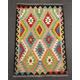 Vintage Kilim Rug, Handmade Artisan Afghan Turkish Wool Aztec Sheep Wool Kilim Rug 148x103 CM