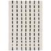 Black/White 108 x 72 x 0.35 in Indoor Area Rug - Mercer41 Franchezca Striped Flatweave Area Rug in Black/Ivory /Wool | Wayfair