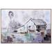 Camelford Farmhouse - Floater Frame Print on Canvas in Brown/Gray/Indigo Laurel Foundry Modern Farmhouse® | 24 H x 36 W x 1.4 D in | Wayfair