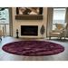 Black 30 x 18 x 3 in Area Rug - Everly Quinn Oval Mar Vista Solid Color Machine Woven Faux Sheepskin Area Rug in Burgundy/Faux Fur | Wayfair