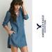 American Eagle Outfitters Dresses | American Eagle Denim Lace Up Shirt Dress | Color: Blue | Size: S