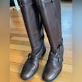 J. Crew Shoes | J Crew Brown Leather Boots, Extended Calf, Size 7 | Color: Brown | Size: 7