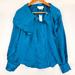 Anthropologie Tops | Anthropologie Women's Blue Blouse Top Teal Button Front Long Sleeve Size S Nwt | Color: Blue | Size: S