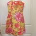 Lilly Pulitzer Dresses | Lilly Pulitzer Floral Strapless Dress | Color: Pink/Yellow | Size: 8