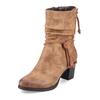 Cowboy Stiefelette RIEKER, Damen, Gr. 42, braun (hellbraun), Lederimitat, used, elegant, Schuhe, Westernstiefelette, Stiefelette mit Slouchy-Schaft