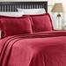 Geometric Fret Bedspread Set, Full / Double, Burgundy