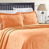 Geometric Fret Bedspread Set, Full / Double, Orange