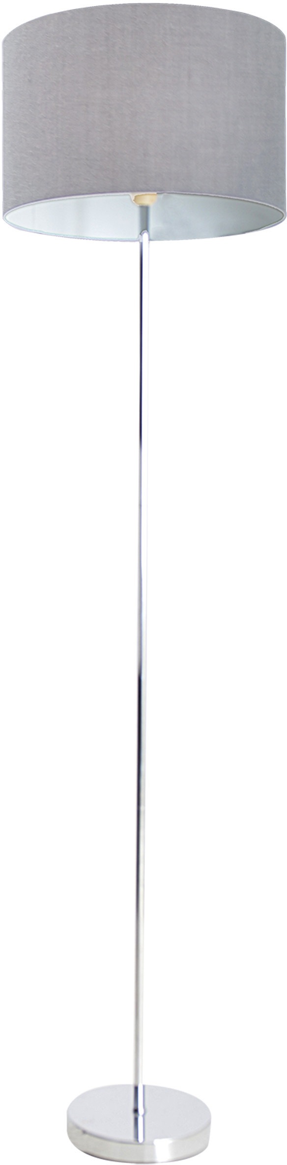 NÄVE Stehlampe "New York", grau, 1, Ø 34,5cm H: 160cm, 1 Stk., Leuchten, Höhe 160cm Durchmesser 34,5cm 1x E27 max 40W Schirm grau Gestell chrom Image