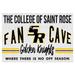 Saint Rose Golden Knights 24" x 34" Fan Cave Wood Sign