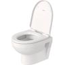 WC suspendu compact sans bride DURAVIT Duravit No.1 avec abattant frein de chute - Blanc
