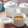 Filles à Leurs oût en céramique avec couvercle pot à soupe tasse à dessert de restaurant