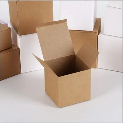 Boîte en papier Kraft brun pour l'emballage de savon fait à la main petit emballage cadeau boîtes