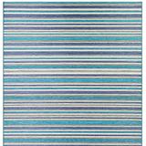 Nola Stripe Indoor/Outdoor Rug - Blue, 7'10" x 10'9" - Frontgate