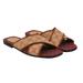Gucci Shoes | Gucci Women Senior Ruggine Cross Strap Sandals 36.5 Us6.5 Red Brown Canvas Slide | Color: Brown | Size: 36.5eu