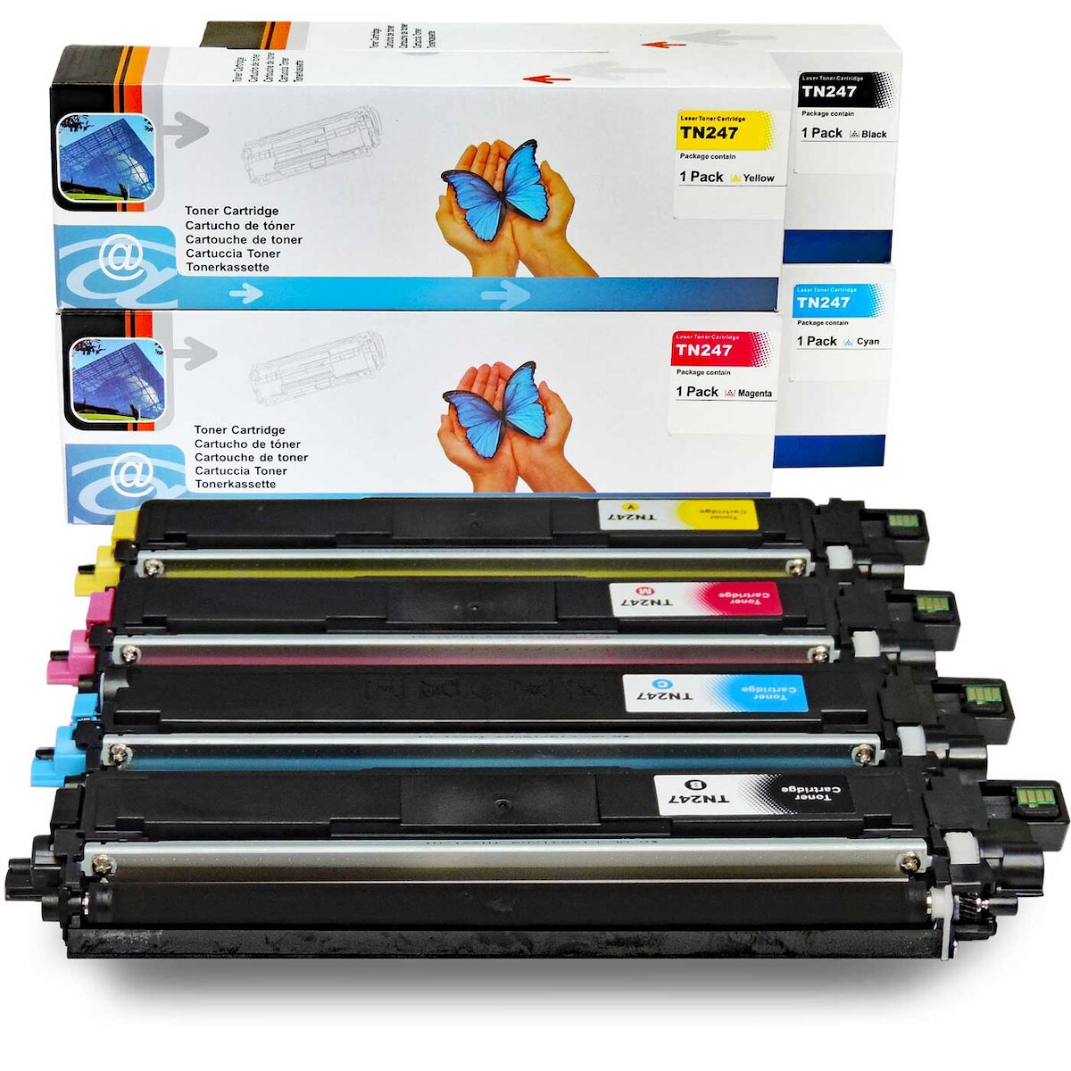 D&C 4 TonerSet für Brother MFC-L3770CDW Tonerkassetten kompatibel Toner TN-247