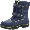 Winterstiefel KANGAROOS "K-Leno V Roostex", Damen, Gr. 30, blau (navy, lime), Synthetik, sportlich, Schuhe, Snowboots, Winterboots, Winterschuhe, wasserdicht mit Klettverschluss