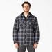 Dickies Men's Flannel Hooded Shirt Jacket - Black/charcoal Plaid Size M (TJ201)