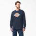 Dickies Men's Tri-Color Logo Graphic Long Sleeve T-Shirt - Dark Navy Size XL (WL22A)